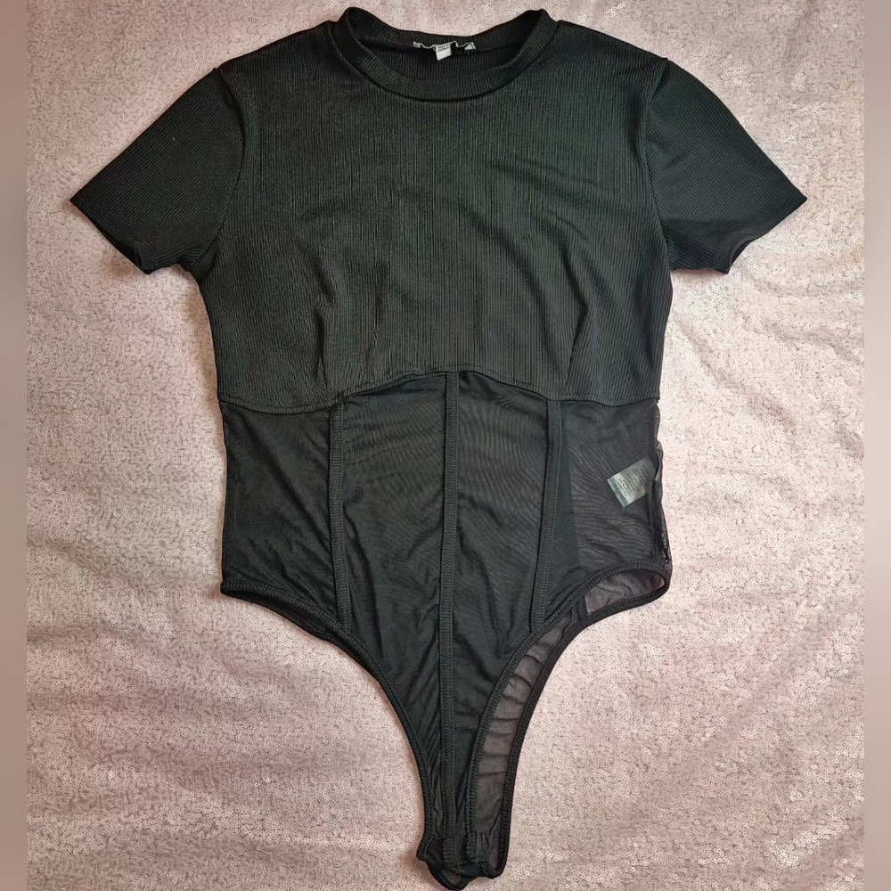 ♡ Mesh Corset Inspired Bodysuit ♡
